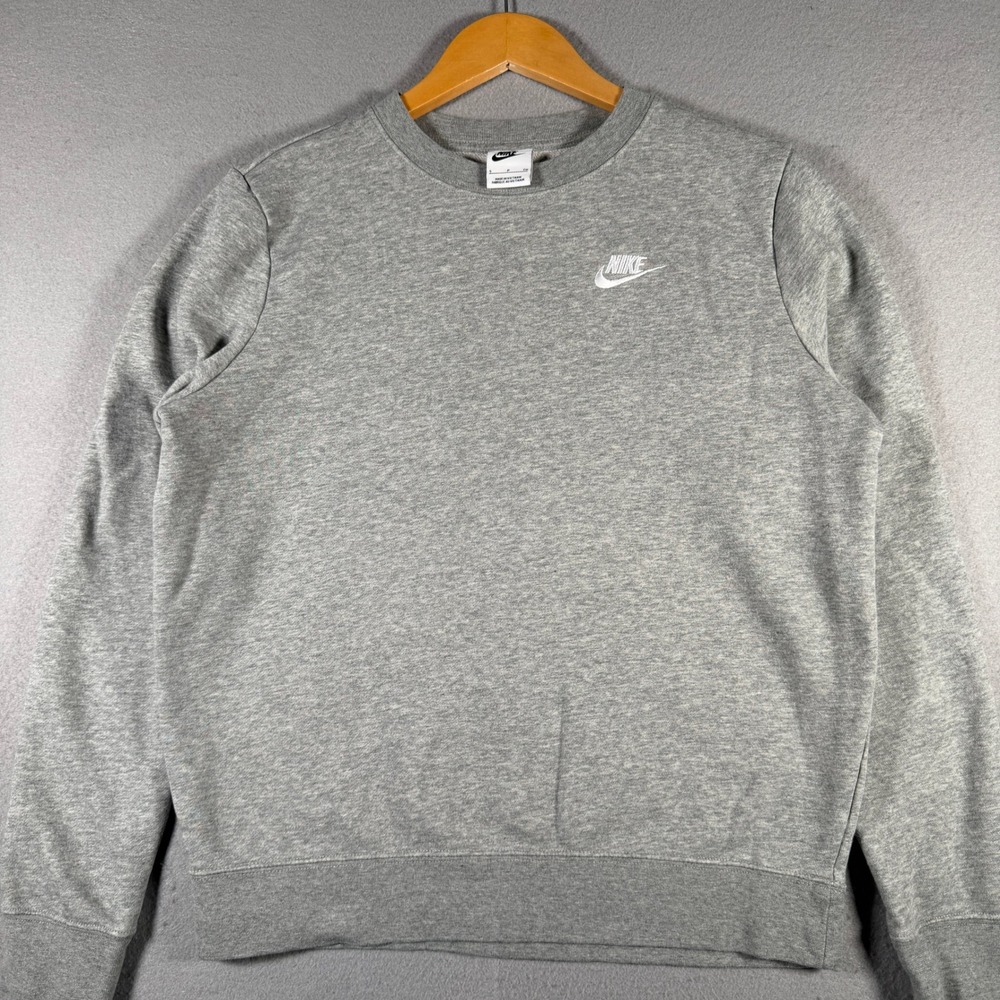 Nike Mens Sportswear Club Fleece Crewneck Sweatshirt Grey DQ5473-063 Small